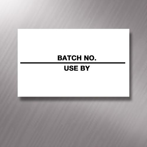 Printed CT7 'Batch No./Use By' 26 x 16mm Price Gun Labels