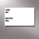 Printed CT7 'Use By / Batch No.' 26 x 16mm Price Gun Labels