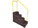 Heavy Duty Safety Steps- 4 Step with Handrail