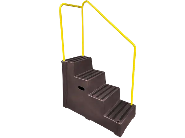 Heavy Duty Safety Steps- 4 Step with Handrail