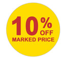 Promotional Labels - 10% Off - 1000 Promo Labels
