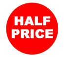 Promotional Labels - Half Price - 1000 Promo Labels