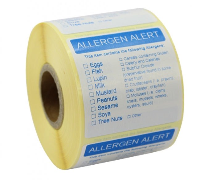 50mm Food Ingredients 'Allergen Alert' Labels - 1000 Labels