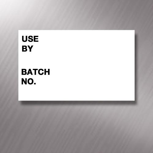 Printed CT7 'Use By / Batch No.' 26 x 16mm Price Gun Labels