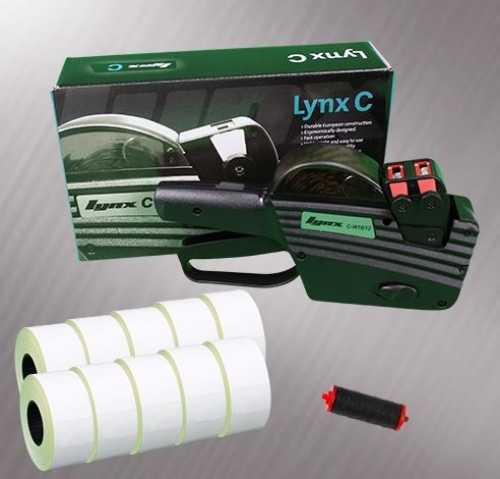 Lynx C-W16 2-Line Pricing Gun Starter Pack - Stock Pre-Printed