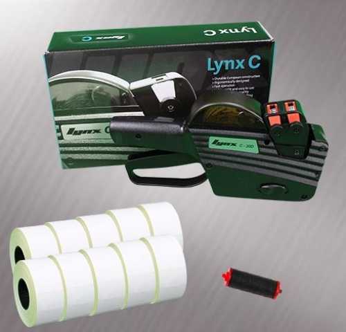 Lynx C-W2D 2 Line Date Coder Gun Starter Pack - Stock Pre-Printed