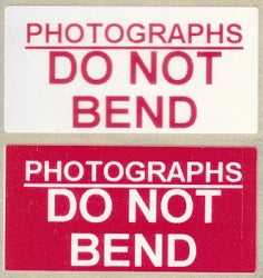 Photographs - Do Not Bend Labels (Qty: 500)